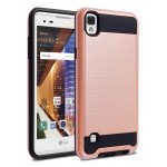 Wholesale LG Tribute HD, X Style, Volt 3, LS676 Armor Hybrid Case (Rose Gold)